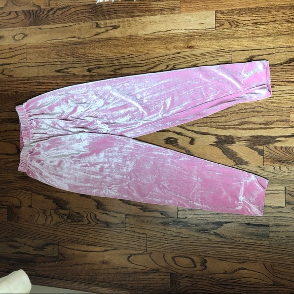 Y2K Chocolate Soup Matching Pink Velvet Top and Pant Set - Picture 4 of 6